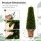 Costway 3 FT Artificial Boxwood Topiary Tree Potted Fake Tree Indoor & Outdoor Faux Tree